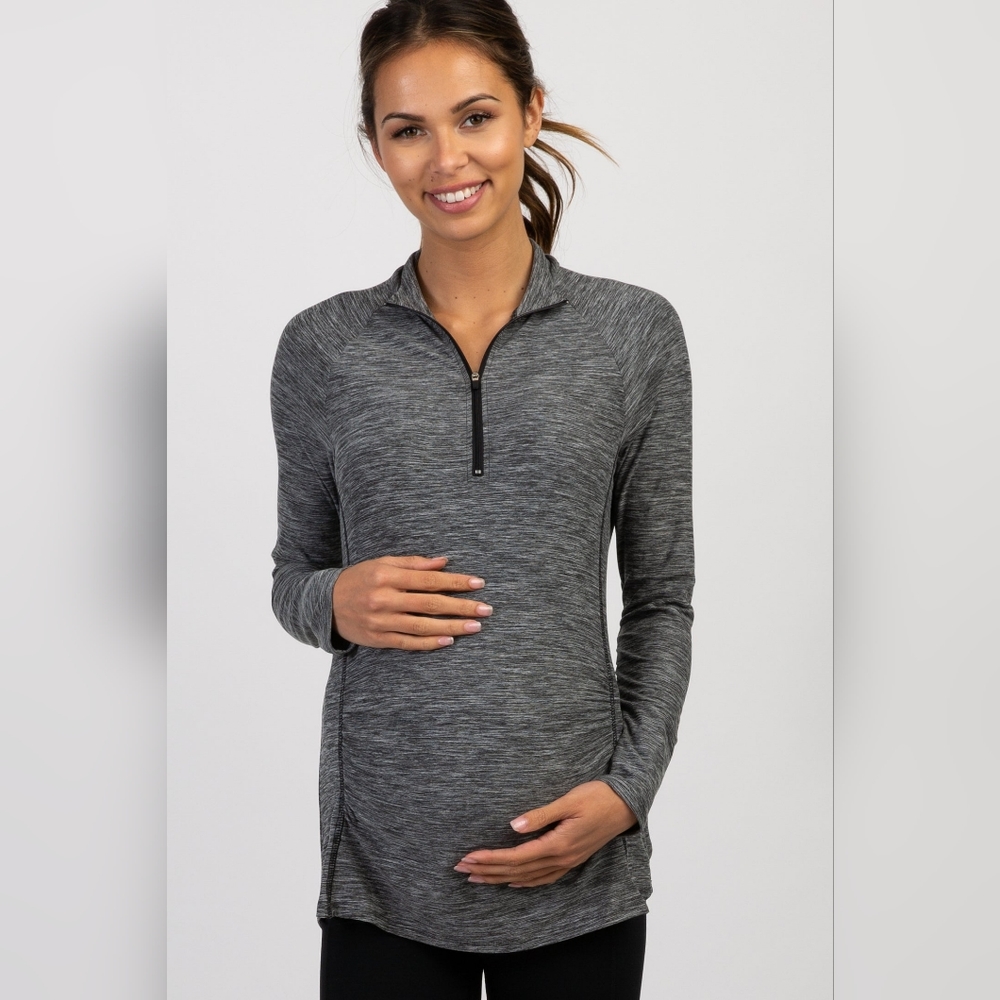 Pinkblush maternity charcoal active top